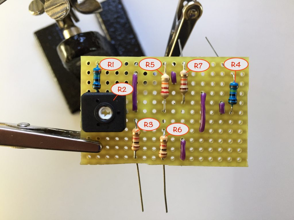 resistors placed