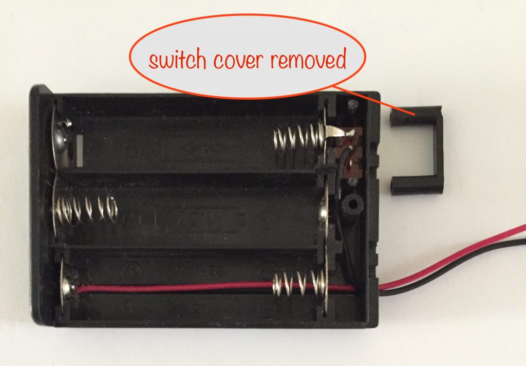 photo showing the removed switch cover 